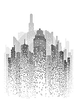 Vector Urban Cityscape Silhouette Illustration 2