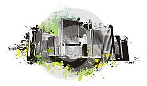 Vector urban scene