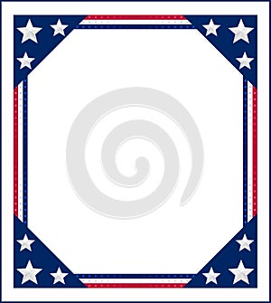 Vector US patriotic border.