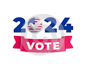Vector USA Presidential Election 2024 design. US president voting campaign template for banner, background, poster
