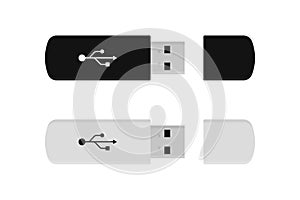 Vector USB Flash Drive isolated on white background