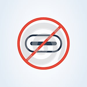 Vector usb type-c port and usb-c. delete flash usb-c cable. warning information