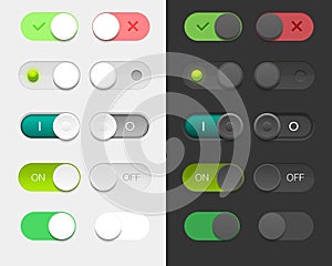 Vector User Interface Set including Round switches photo