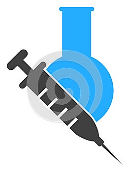 Vector Vaccine Labs Flat Icon Symbol