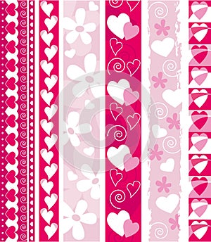 Vector Valentine border