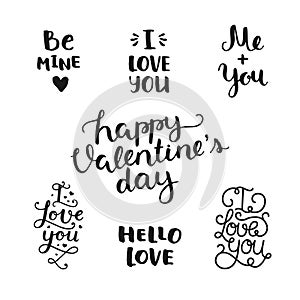 Vector Valentines day photo overlays