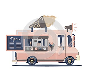 Vector van ice cream