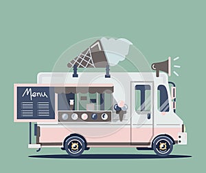 Vector van ice cream
