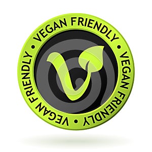 vector vegan friendly shine green medal