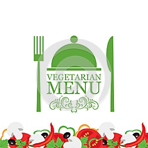 Vector vegetarian menu