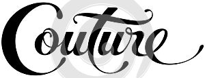 Couture - custom calligraphy text