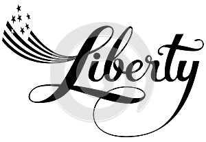 Liberty - custom calligraphy text photo