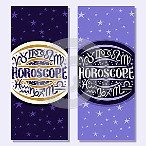 Vector vertical banners for Astrology Horoscope