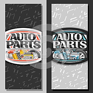 Vector vertical banners for Auto Parts store