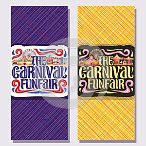 Vector vertical banners for Carnival Funfair