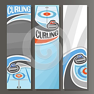 Vector Vertical Banners for Curling
