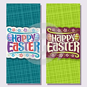 Vector vertical banners for Easter holiday