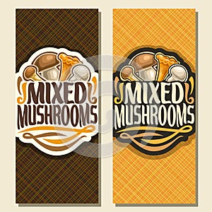 Vector vertical banners for Mushrooms