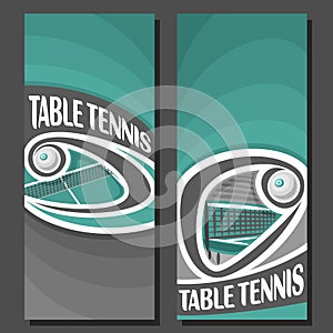 Vector vertical Banners for Table Tennis