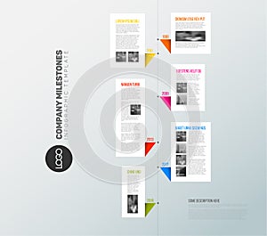 Vector vertical infographic timeline report template