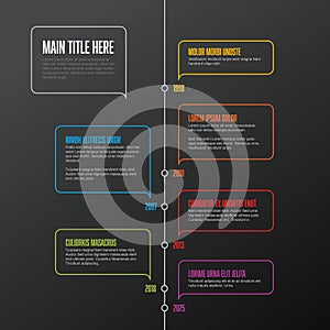 Vector vertical infographic timeline template
