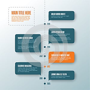 Vector vertical infographic timeline template