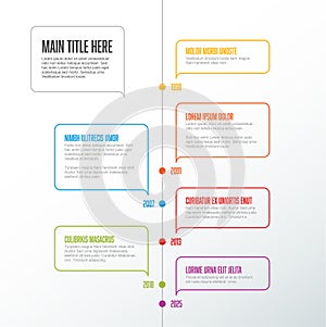 Vector vertical infographic timeline template