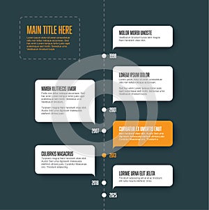 Vector vertical infographic timeline template