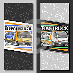 Vector vertical layouts for Tow Truck