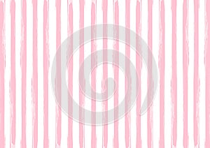 Vector Vertical Pink Watercolor Stripes Pattern in White Background