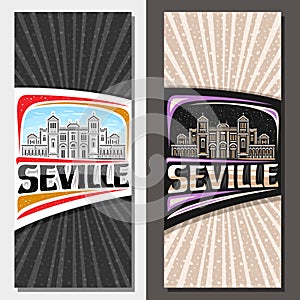 Vector vertical templates for Seville photo