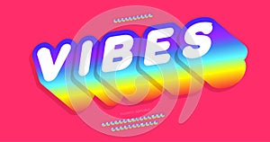 Vector vibes font 3d style trendy typography