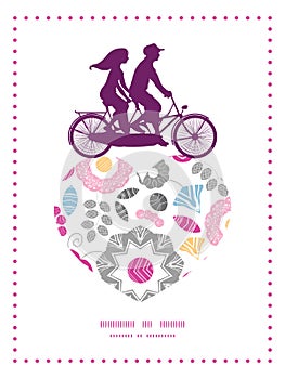 Vector vibrant floral scaterred couple on tandem