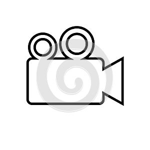 Vector of video camera icon black and white. EPS8 . photo