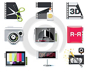 Vector video icons