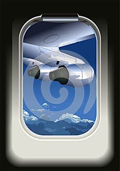 Vector view from airplane