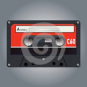 Vector vintage audiotape