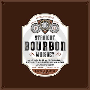 Bourbon label template photo