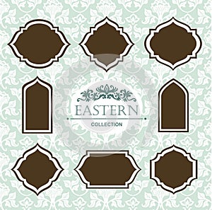 Vector vintage collection: Baroque and antique frames, ornamental design elements.