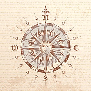 Vector Vintage Compass Rose