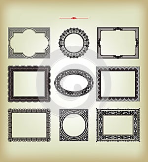 Vector vintage design elements photo