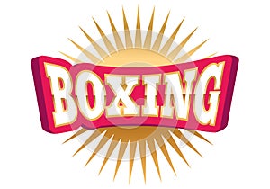 Vector vintage emblem for boxing. Vector logo for boxing club