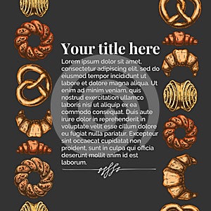 Template with sweet pastry