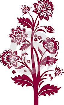 Vector vintage floral background