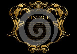 Vector vintage frame cover