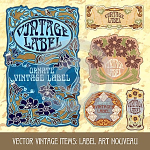 Vector vintage items