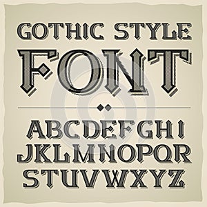 Vector vintage label font, modern style.
