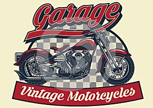 Vintage motorcycle design photo