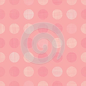 Vector Vintage Pastel Salmon Pink Baby Girl Dots Circles Seamless Pattern Background