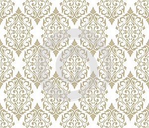 Vector vintage seamless floral damask pattern for wedding invitation or vintage abstract background.